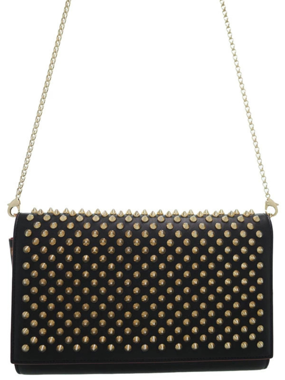 Christian Louboutin Paloma Stud Chain Shoulder Bag Black